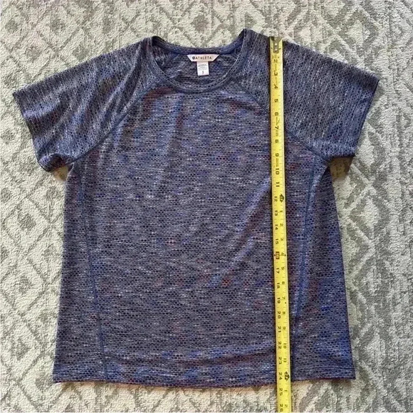 Athleta Womens Multicolor Ultimate Train Mesh Tee Size Small Top - Picture 6 of 10